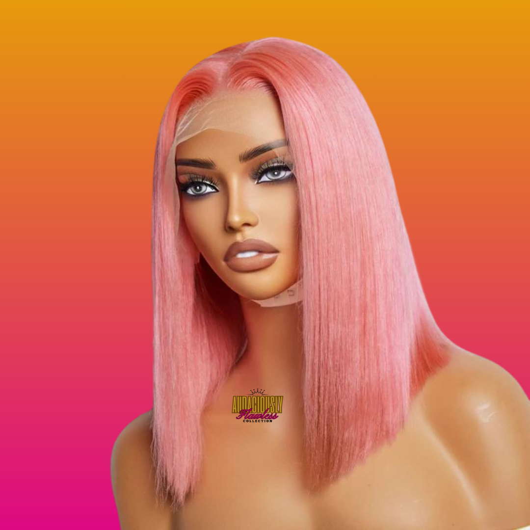 Strawberry Pink Bob Wig