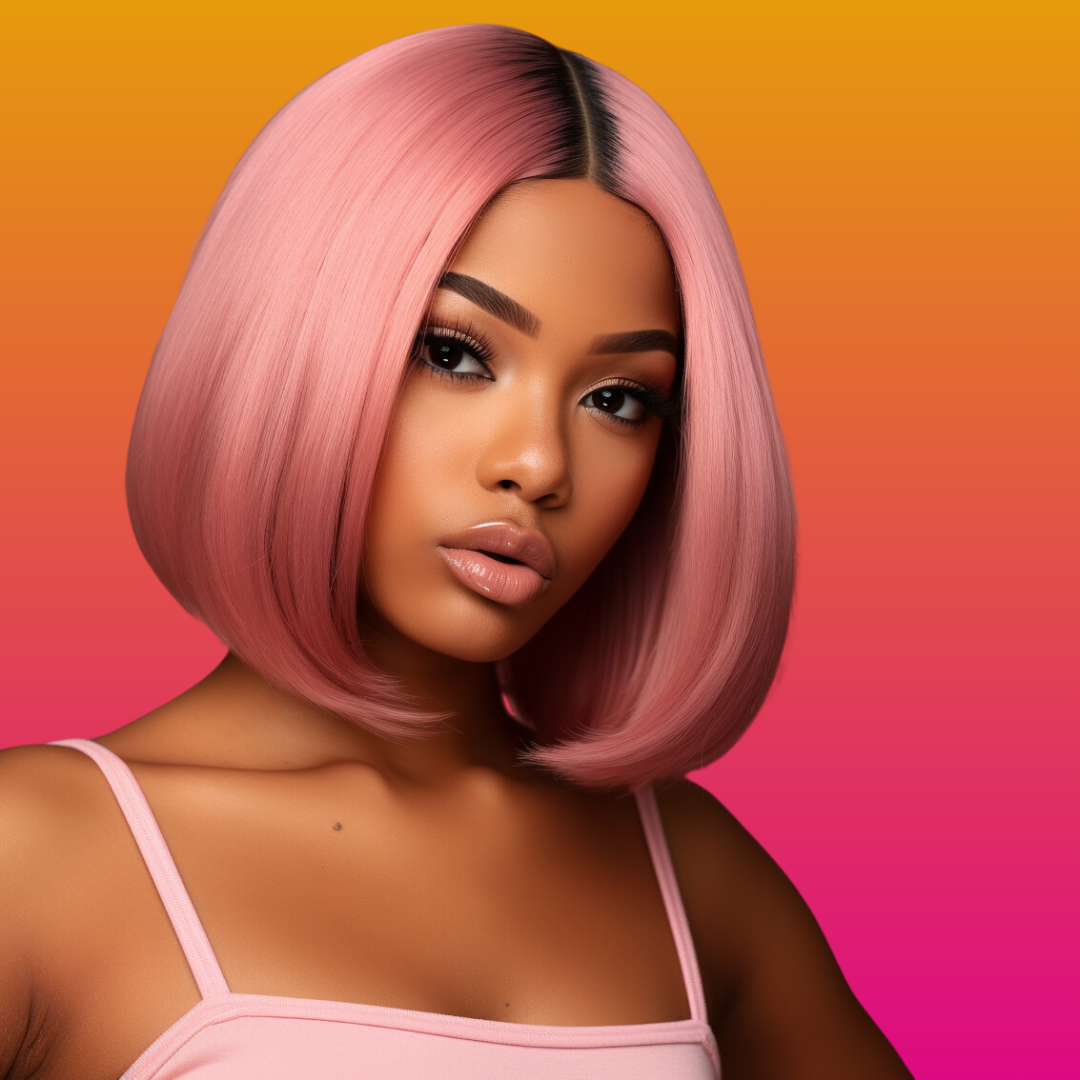 Strawberry Pink Bob Wig
